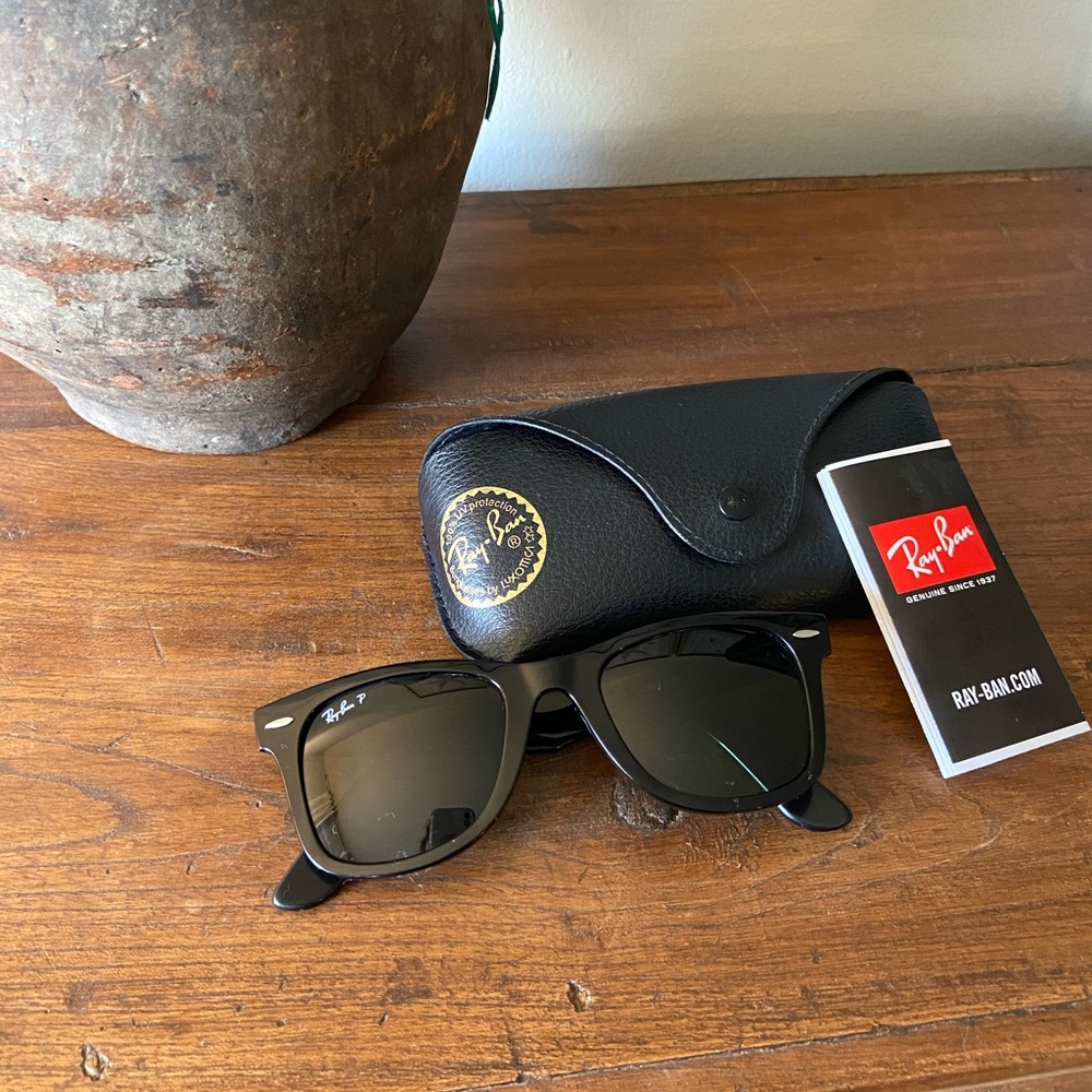 Ray-Ban Wayfayer Sunglasses, Black Polarized